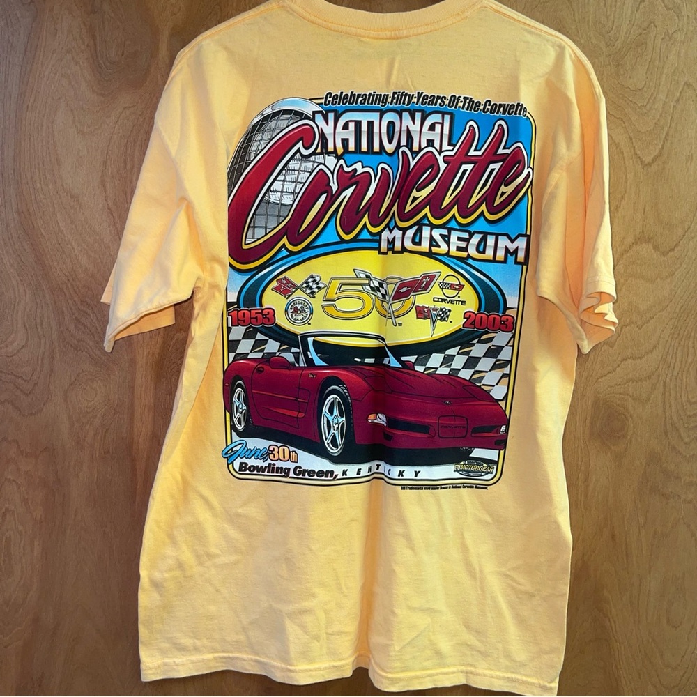 Comfort Colors National Corvette Museum T-shirt Unisex Large Orange - Picture 3 of 6